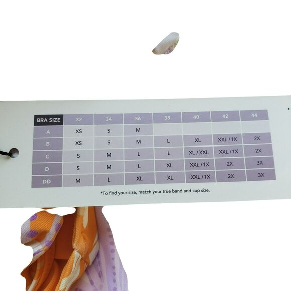 NEW Calia Palm Lavender Orange One Piece Long Sleeve Tummy Control Swim Suit - Picture 6 of 15